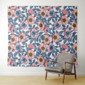 Roos van honden en vlinders wandkleed (In Situ (horizontaal))