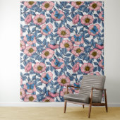 Roos van honden en vlinders wandkleed (In situ)