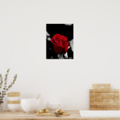 Roos van houtskool poster (Keuken)