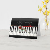 Roos van Jubileum op Piano Kaart (Gele Bloem)