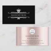 Roos van koninklijke merknaam Silver Black Lijst Visitekaartje (Voorkant / Achterkant)
