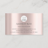 Roos van koninklijke merknaam Silver Black Lijst Visitekaartje (Achterkant)