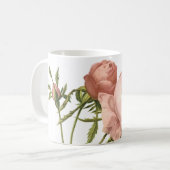 roos van kool (Rosa centifolia foliacea) van Redou Koffiemok (Voorkant links)