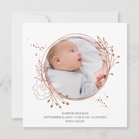 Roos van koper, gouden Lijst Aankondiging (Voorkant)