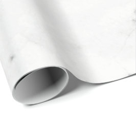 Roos van koper Witte Abstracte Carrara Marble Ston Cadeaupapier