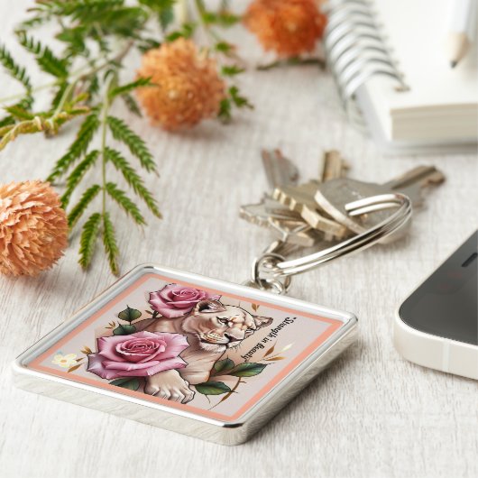 "Roos van kracht" Sleutelhanger (Zijkant)