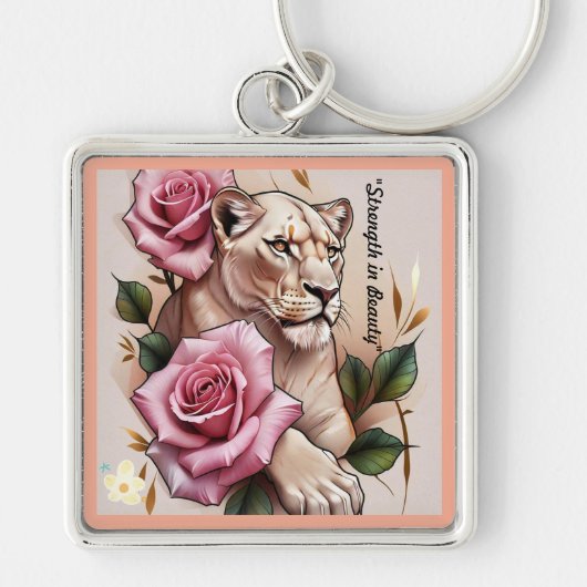 "Roos van kracht" Sleutelhanger (Voorkant)