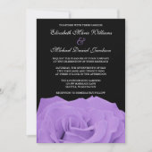 Roos van lavender en Black Wedding Kaart (Voorkant)