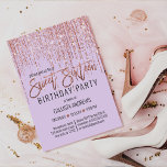 Roos van lavender Gold Glitter Fringe Curtain Swee Kaart<br><div class="desc">Deze glamoureuze en luxe Sweet 61 verjaardagsfeestuitnodiging is het perfecte ontwerp voor het speciale evenement van je jonge tienermeisje. Het is voorzien van een faux dunne roos goudglitter randgordijn met faux glitter typografie boven op een eenvoudige lavender paarse achtergrond. Het is een elegant, chic, trendy en modern broeddesign met een...</div>