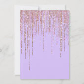 Roos van lavender Gold Glitter Fringe Curtain Swee Kaart (Achterkant)