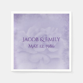 Roos van Lavender Wedding Servet