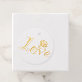 Roos van liefde bedankjes labels (Met doos)