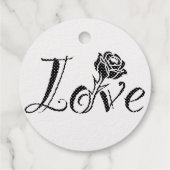 Roos van liefde bedankjes labels (Achterkant)