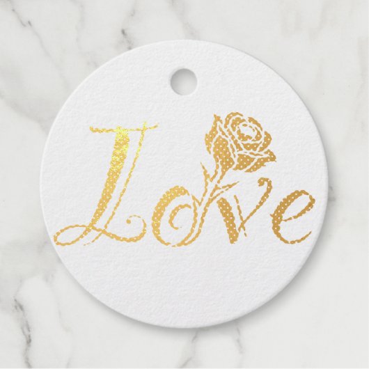 Roos van liefde bedankjes labels (Voorkant)