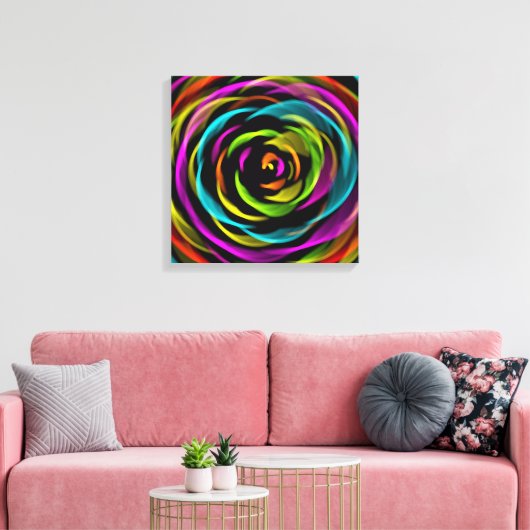 Roos van liefde canvas afdruk (Insitu (Woonkamer))