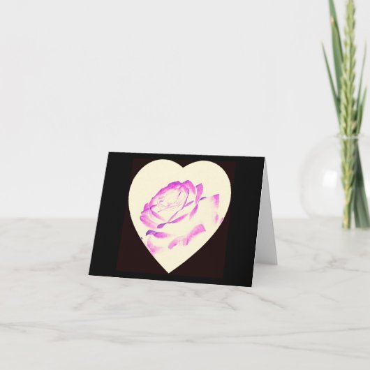 Roos van liefde Gevouwen Dank je wel Bedankkaart (Voorkant)