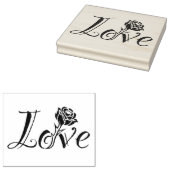 Roos van liefde rubberstempel (Gestempeld)