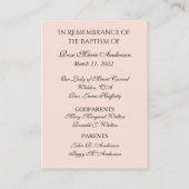 Roos van Lima Baptismal Herdenking Heilige Kaart Plaatskaartje (Achterkant)