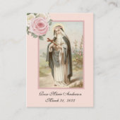 Roos van Lima Baptismal Herdenking Heilige Kaart Plaatskaartje (Voorkant)