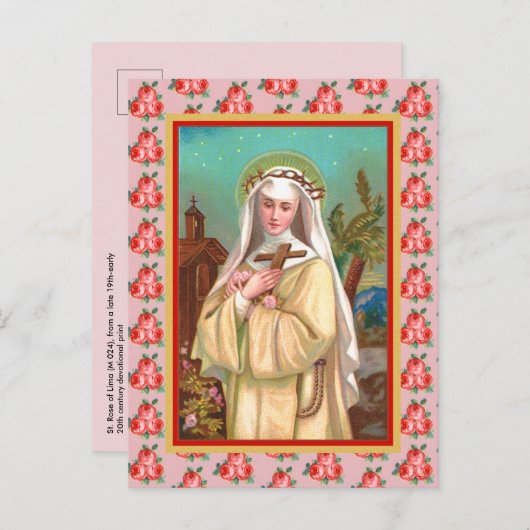 Roos van Lima naar Night (M 024) Briefkaart (Voorkant / Achterkant)