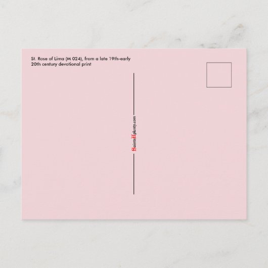 Roos van Lima naar Night (M 024) Briefkaart (Achterkant)