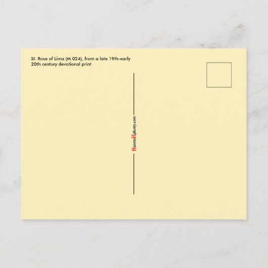 Roos van Lima naar Night (M 024) Briefkaart (Achterkant)