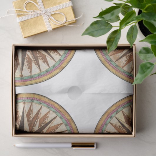 Roos van  maritieme kompas tissuepapier (Geschenk)