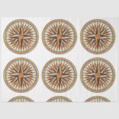 Roos van  maritieme kompas tissuepapier (Voorkant)