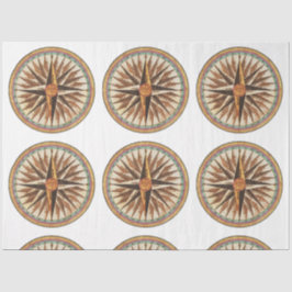 Roos van  maritieme kompas tissuepapier