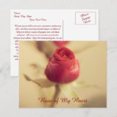 Roos van mijn hart briefkaart (Voorkant / Achterkant)