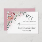 Roos van mosterd RSVP kaartje (Voorkant / Achterkant)