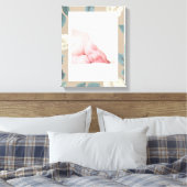 Roos van Natuurlijke Kraft Floral Lijst Canvas Afd (Insitu (Slaapkamer))