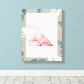 Roos van Natuurlijke Kraft Floral Lijst Canvas Afd (Insitu (Houten vloer))