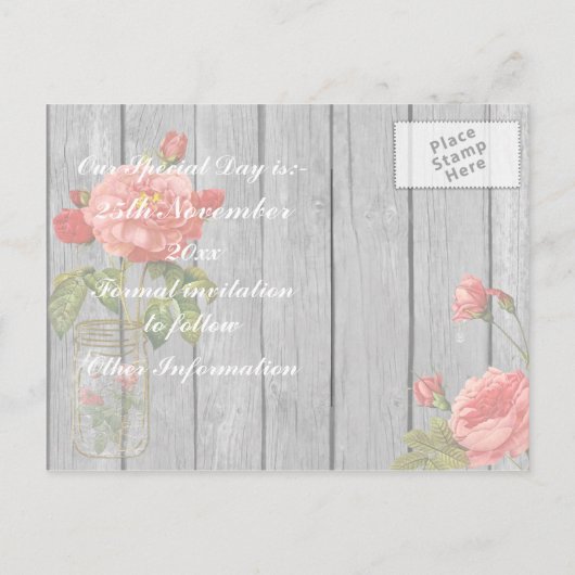 Roos van Orléans Save the Date Kaart (Achterkant)