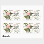 Roos van Orleans White Mason Jar en Daffodils Rechthoekige Sticker (Vel)