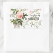 Roos van Orleans White Mason Jar en Daffodils Rechthoekige Sticker (Tas)