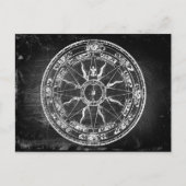 Roos van oude kompas (B&W) Briefkaart (Voorkant)