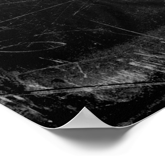 Roos van oude kompas (B&W) Poster (Hoek)