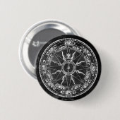 Roos van oude kompas (B&W) Ronde Button 5,7 Cm (Voorkant /achterkant)