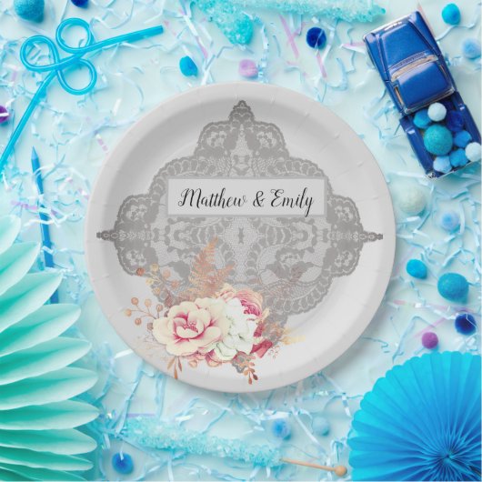  Roos van pasta's Papieren Bordje (Feest)