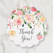 Roos van pony's Floral Eerste Heilige Communie Bedankjes Labels (Achterkant)