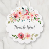 Roos van pony's Floral Eerste Heilige Communie Bedankjes Labels (Achterkant)