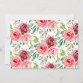 Roos van pony's Floral Spaans baptisme Kaart (Achterkant)