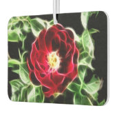 Roos van rode fractalius luchtverfrisser (Links)