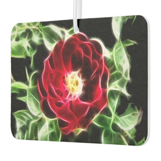 Roos van rode fractalius luchtverfrisser (Links)
