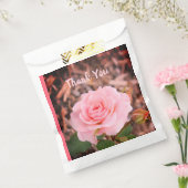 Roos van roze tuin bedankzakje (Gezegeld)