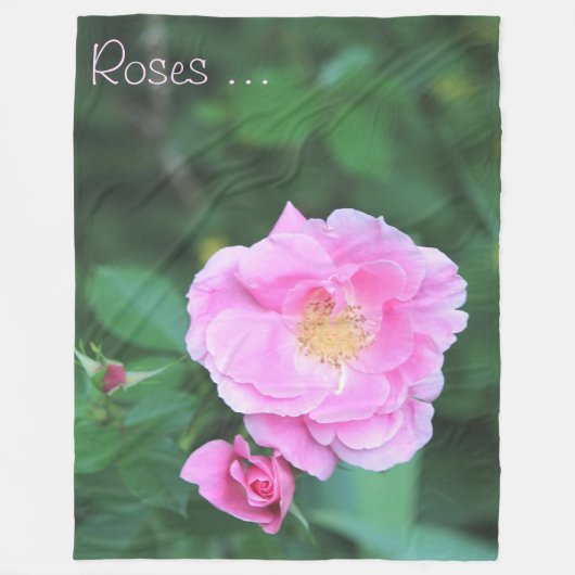 Roos van roze tuin fleece deken (Voorkant)