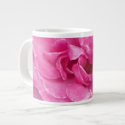 Roos van roze tuin grote koffiekop (Links)