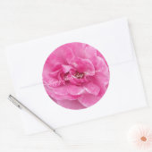 Roos van roze tuin ronde sticker (Envelop)