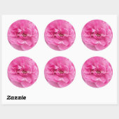 Roos van roze tuin ronde sticker (Vel)